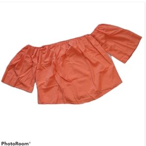 Off the Shoulder Orange Crop Top